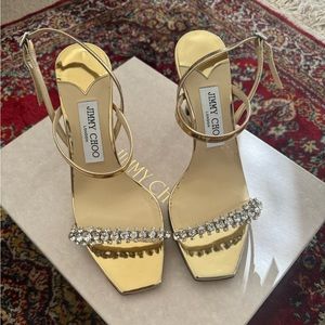 Jimmy Choo Meira Gold Sandal EU 37.5